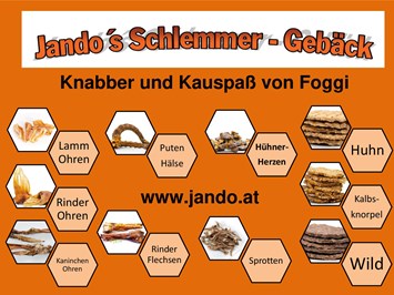 Jando`s Schlemmer-Gebäck Produkt-Beispiele Kauartikel für Hunde